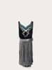 Women's Silver Black Metal Harness Fringe Crystal Boots by Corral A4599