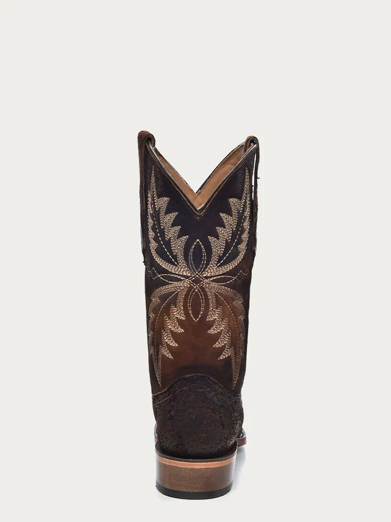 Men's Chocolate Brown Square Toe Tall Cowboy Boots Corral Boots C4023