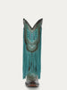 Corral C4077 Women's Turquoise Embroidery & Crystals Lamb Fringe Tall Boots