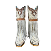 Corral C4081 Ladies White Harnes Crystal Fringe Tall Boots