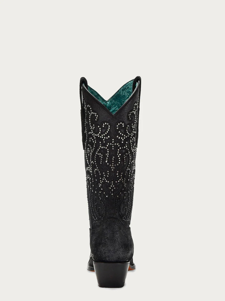 Corral C4100 Women's Black Crystal Tall Cowboy Boots