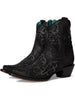 Corral C4106 Women's Black Silver & Crystals Ankle Boot with Zipper