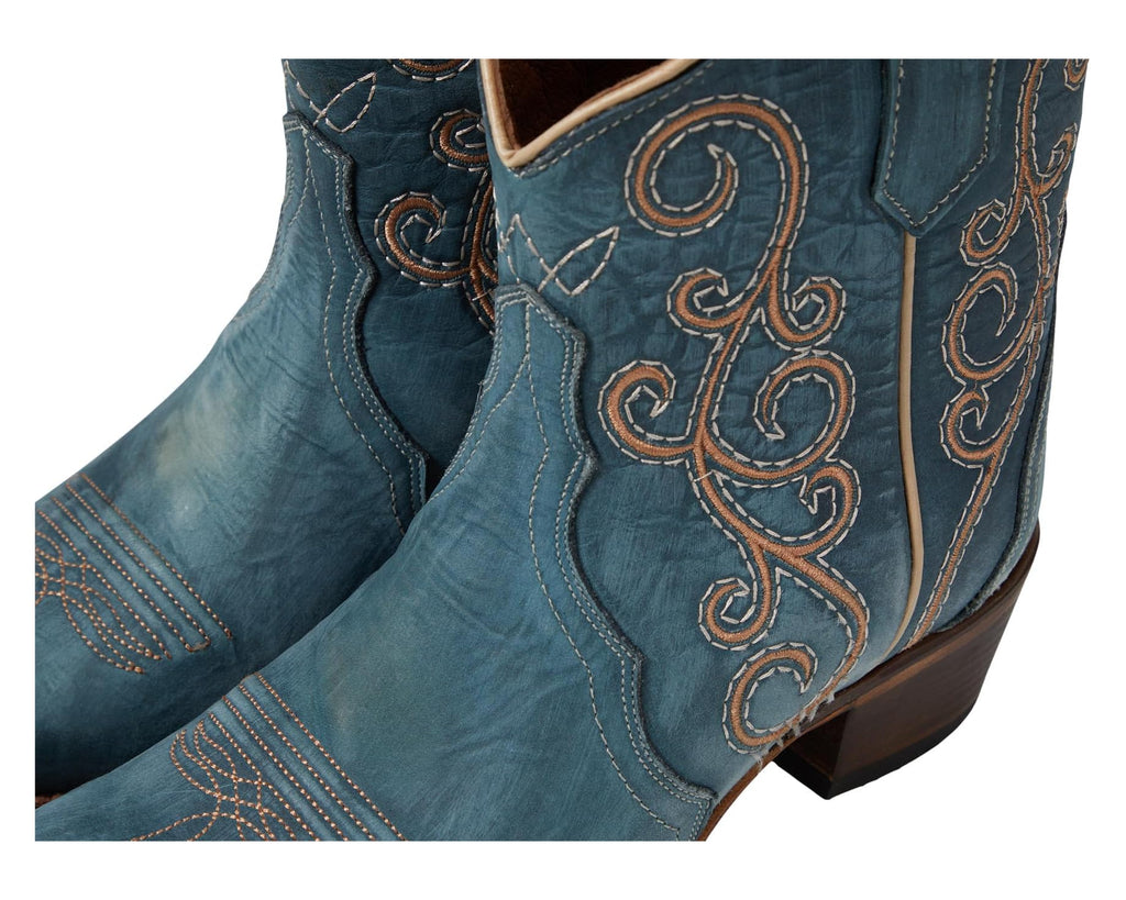 Circle G L6068 Women's Denim Blue Ankle Boots