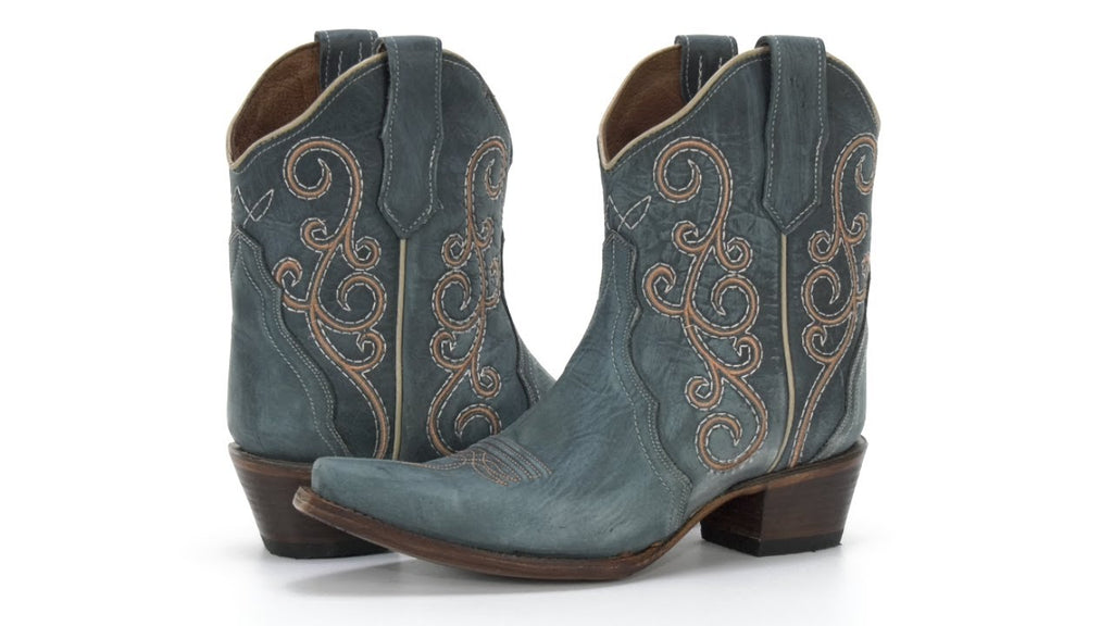 Circle G L6068 Women's Denim Blue Ankle Boots