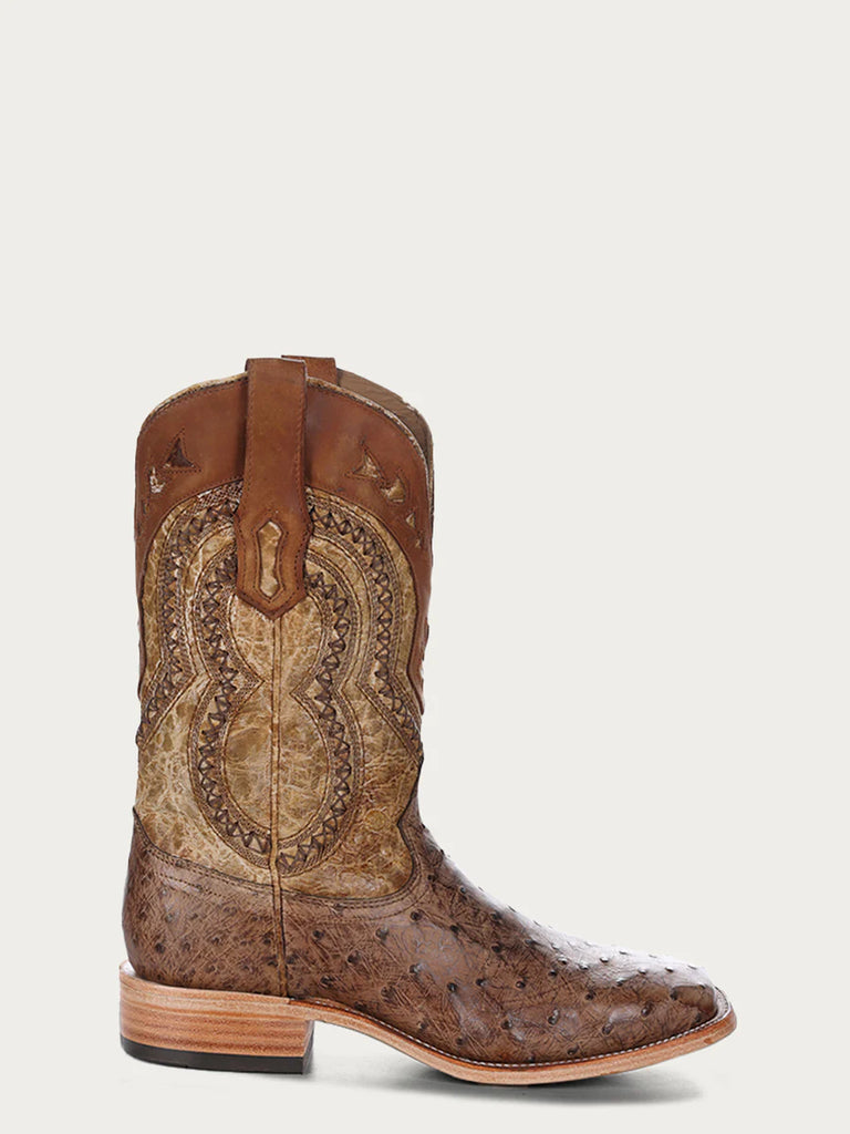 Corral Mens A4008 ORIX OSTRICH Square Toe Cowboy Boots
