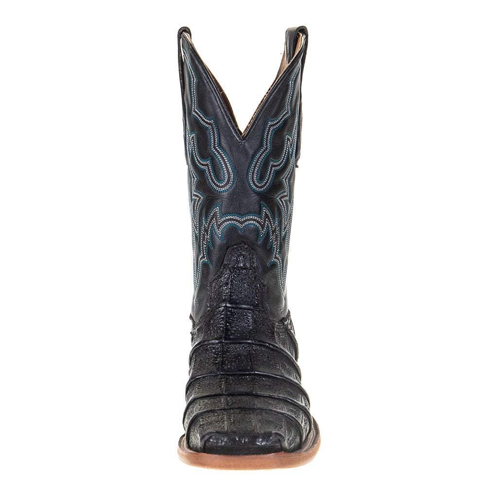 Corral Mens A4056 BLACK CAIMAN EMBROIDERY Square Toe ON SALE!