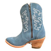 Corral Women's Blue Leather Ankle Boots with Zipper N0008