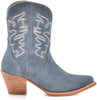 Corral Women's Blue Leather Ankle Boots with Zipper N0008