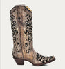 Corral Women's Black Brown Boots A3569 Vintage Vibe  Black Crystals Inlay 