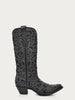 Women's Black Cowboy Boots with Crystals Inlay and Studs Corral A3752