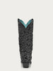 Women's Black Cowboy Boots with Crystals Inlay and Studs Corral A3752