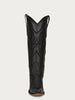 Corral Women's Black Tall Top Stitch Pattern & Inlay Pull straps  Snip Toe Boot Z5075