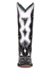 Corral Z0132 Women's Black and White Studs Cutout Cowboy Boots