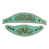 Cowboy Boot Accessories Boot Lassos Hummingbird in Aqua Blue Leather