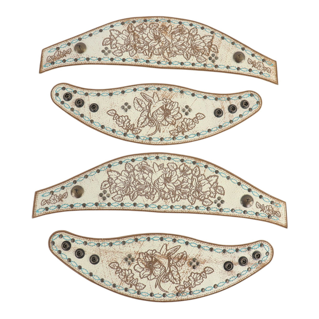 Cowboy Boot Accessories Leather Boot Harness Lassos Hummingbird White