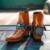 Cowboy Boot Accessories Leather Harness Boot Lassos Zuni Russian Blue