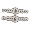 Boot Lassos Rodeo Darlin - White Leather Boot Harness Front Leather Strap