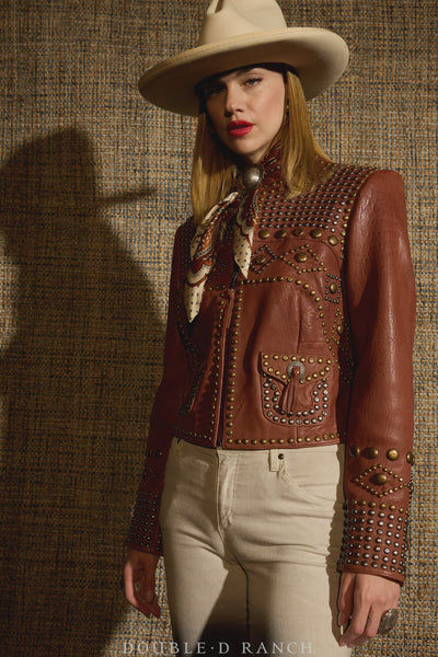Double D Ranch Chinga Chinga Womens Soft Brown Leather Jacket