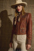 Double D Ranch Chinga Chinga Womens Soft Brown Leather Jacket