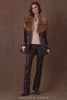 Double D Ranch Women's Horse Leather Fur Coat Opera C3443