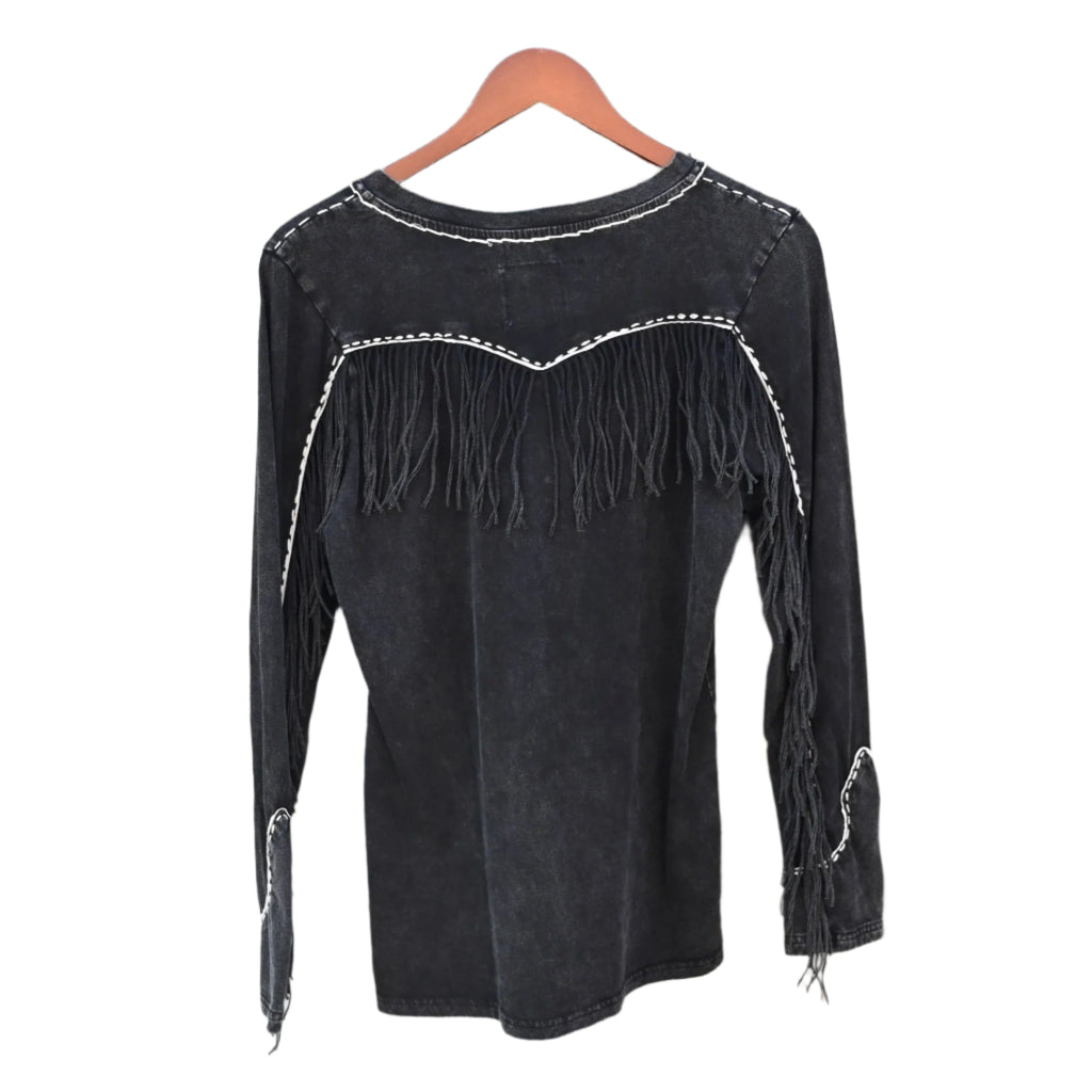Double D Ranch Black Top "Wild Like the West" Billy the Kid Women's Top