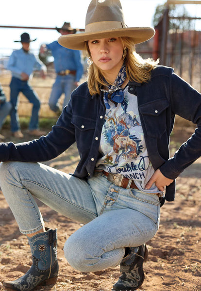Double D Ranch Design Womens Top "End Of Ride" T-shirt Limited Edition (T3974)