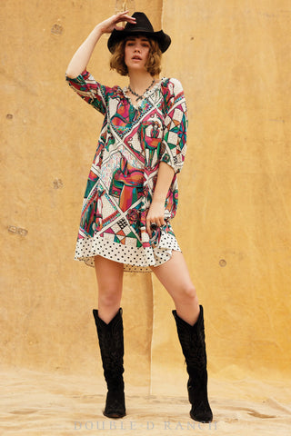 Jude Connally Beth Dress in Linked Chain Multi ON SALE!