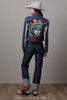 Double D Ranch Lady Liberty Blue Leather Jacket C3514 Limited Edition