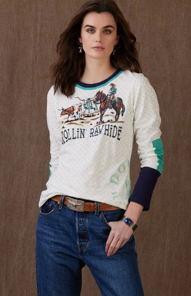Double D Ranch Women's "Rollin" Long Sleeve Top T3973