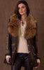 Double D Ranch Women's Horse Leather Fur Coat Opera C3443