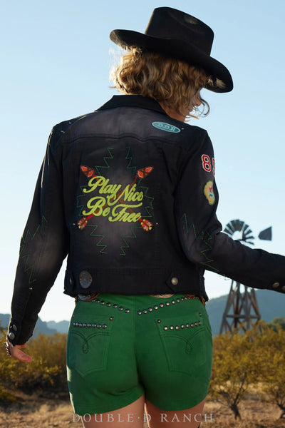 Double D Ranch  Desperado Play Nice Womens Denim Jacket - Saratoga Saddlery & International Boutiques