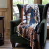 Equestrian Cheval Multicolor Throw Blanket Horse Design BL01ECH1
