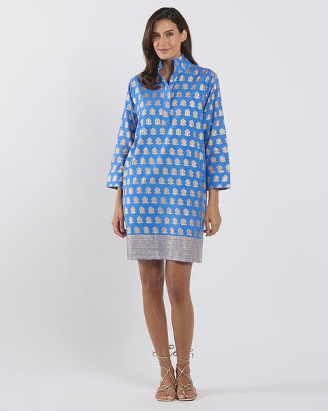 Jude Connally Helen Dress Foulard Border Dark Peri 107761 SS26