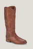Tall Women's Leather Equestrian Riding Style Fashion Boots in Cognac - Frye Melissa Button 2 Boots