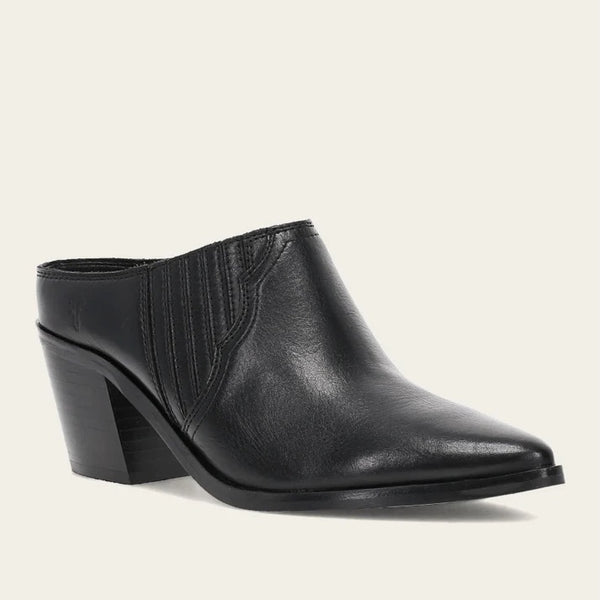 Frye Boots Women's Sara Western Mule in BLACK 41260 - Saratoga Saddlery & International Boutiques