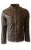 George Roth Moto Espresso  Leather Jacket GR100 SS25