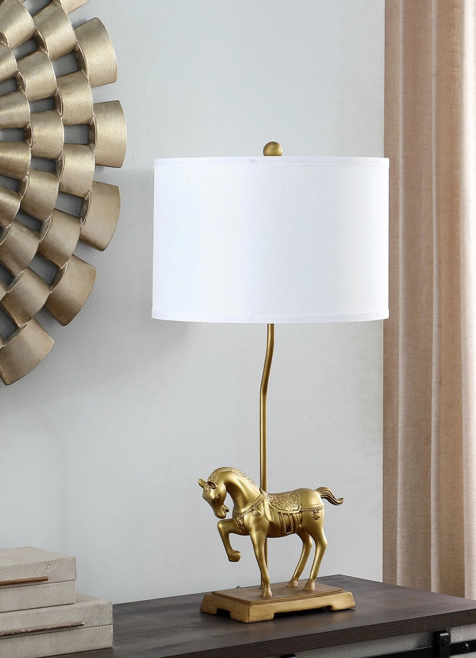 Gold Stallion Horse Table Lamp