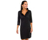 Gretchen Scott Ruffneck Dress Solid Black SS22
