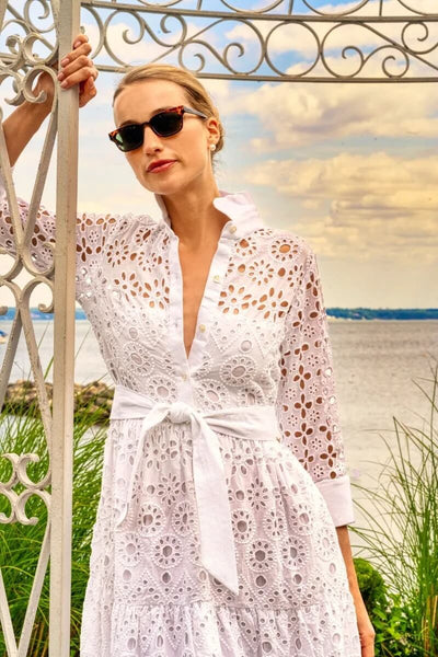Gretchen Scott Little Bo Peep Dress in White  La Di Da