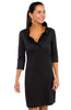 Gretchen Scott Ruffneck Dress – Black Jersey Dress with Signature Classy Ruffle Neck