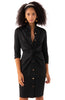 Elegant Black Dress Stretch Gretchen Scott  Twist & Shout Black Dress JDTSDND