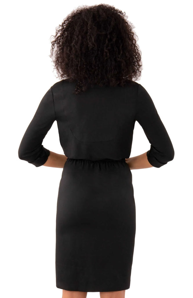 Elegant Black Dress Stretch Gretchen Scott  Twist & Shout Black Dress JDTSDND