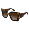 Gucci Oversized Cat Eye Havana Brown Sunglasses Made in Italy