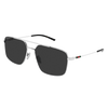 Gucci Aviator Style Sunglasses Silver Grey GG2096SA 001