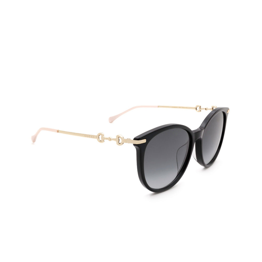 Gucci Horse Bit Equestrian Style Women's Sunglasses in Black Gold GG0885SA- 001