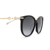 Gucci Horse Bit Equestrian Style Women's Sunglasses in Black Gold GG0885SA- 001