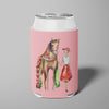 Can Cooler Beer Sleeve Horse and Woman Horse Racing Derby