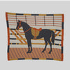 Equestrian Cheval Multicolor Throw Blanket Horse Design BL01ECH1