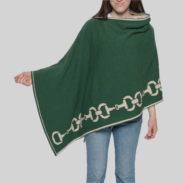 In2Green Equestrian Snaffle Bit Ponchos- Green WRAPSB1 SS25