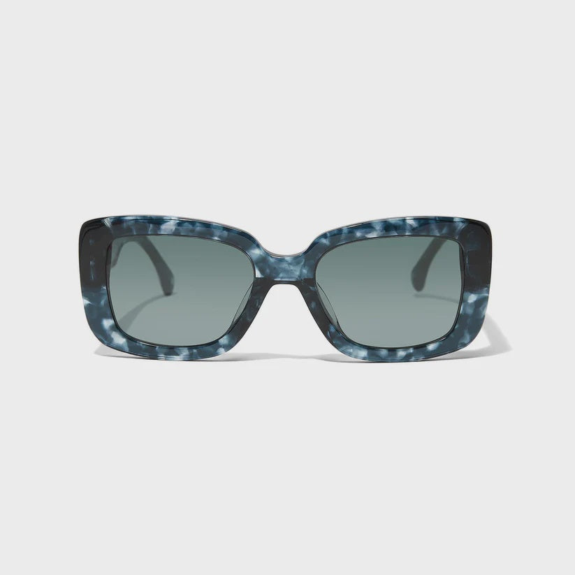 Women's Blue Square Framed Sunglasses Brighton Interlok Harmony Blue Crush A13440